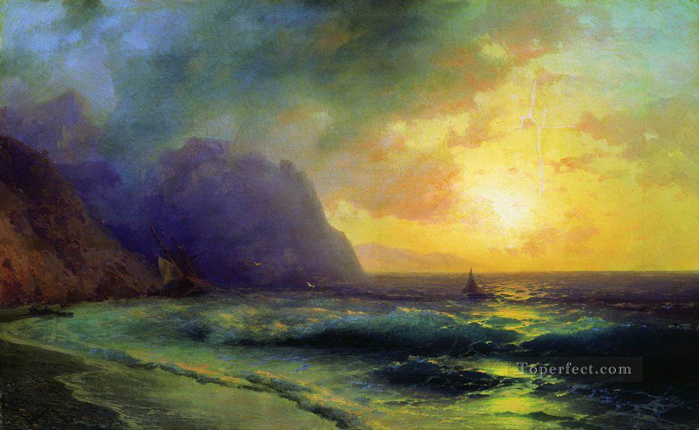Ivan Aivazovsky sunset at sea Seascape Oil Paintings